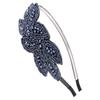 Alilang 1920s Blue Beaded Leaf Flapper Headband view 1