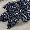 Alilang 1920s Blue Beaded Leaf Flapper Headband view 2