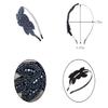 Alilang 1920s Blue Beaded Leaf Flapper Headband view 3
