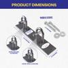 Anchor Gym H2 Resistance Band Anchor - Single Unit with Two Hooks Exercise Band Wall Mount for Bodyweight Straps, Strength Training, Home Gym (Wood Screws Included) view 2