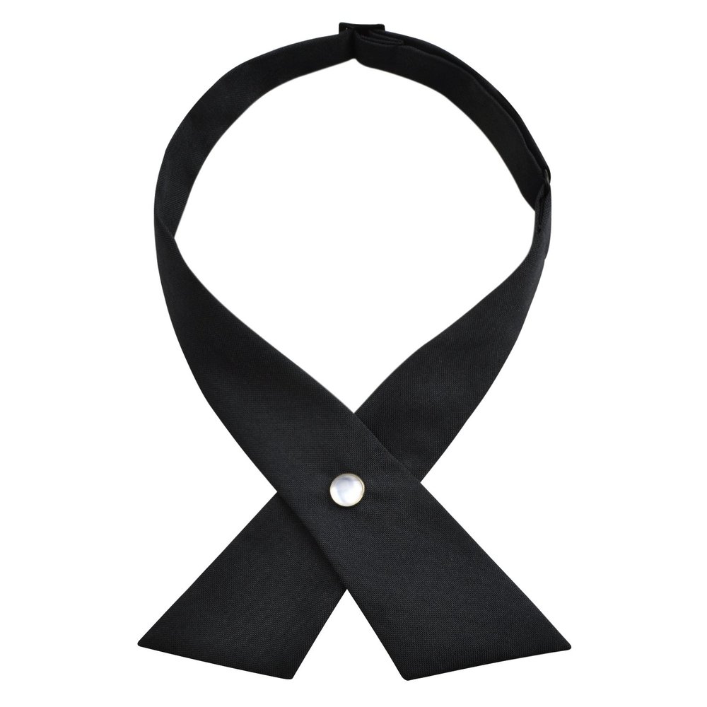 Alizeal Adjustable Criss-Cross Bow tie School Uniform Pre-tied Bowknot for Women/Men/Girls/Boys, Black