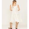 Scully Women's Lace-Up Jacquard Midi Dress - HC118 Medium US Ivory view 3