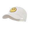 e4Hats.com Smile Face Embroidered Cap - White OSFM view 1