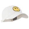 e4Hats.com Smile Face Embroidered Cap - White OSFM view 4