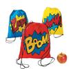 Oriental Trading Superhero Drawstring Backpack Bags, Set of 12 - Comic Theme Birthday Party Favors, Giveaways and Handouts view 1