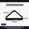Hathaway Pool Table Triangle Rack  Durable Plastic Billiard Ball Racking Frame for 2.25-in Regulation Billiards Balls  Smooth Molded Design  12.25-in, Black view 2