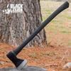 Black Legion Wood Splitting Long Axe - 28 Length | Chopping & Felling Firefighter Axe | Rubberized Long Handle | Stainless Steel Ax Head | 5 Blade Head | Easily Splits Firewood view 2