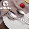 Spork 6-Pack Long Handle and Heavy Duty 18/10 Sporks Stainless Steel Sporks Reusable for People of All Ages and Outdoor Camping by KAISHANE view 4
