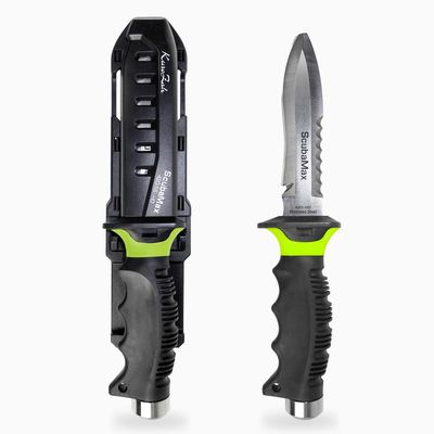 Scuba Max KN-601 420 HD Stainless Steel Full Size Dive Knife (Neon Yellow)