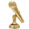 Crown Awards 5.25" Gold Microphone Music Trophies - Personalized Singing Trophy Award view 2