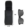 USA Gear Sunglasses and Eye Glasses Case - Spectacles Holder with Belt Loop and Carabiner Clip for Reading, Kids and Adult Sunglasses, Safety Glasses, and More (Black) view 2