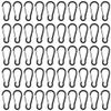 100pcs Aluminum Carabiner Spring Clip Hook Keychain Buckle Pack Bulk for Camping Hiking Rv Fishing Traveling Backpack Bottle, Black view 1