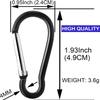 100pcs Aluminum Carabiner Spring Clip Hook Keychain Buckle Pack Bulk for Camping Hiking Rv Fishing Traveling Backpack Bottle, Black view 2