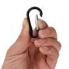 100pcs Aluminum Carabiner Spring Clip Hook Keychain Buckle Pack Bulk for Camping Hiking Rv Fishing Traveling Backpack Bottle, Black view 3