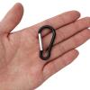 100pcs Aluminum Carabiner Spring Clip Hook Keychain Buckle Pack Bulk for Camping Hiking Rv Fishing Traveling Backpack Bottle, Black view 4