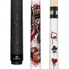 Players D-JS White with Jester on Pool Balls and Dripping Card Suits Cue, 19-Ounce view 1