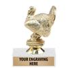 Crown Awards 4.25" Custom Turkey Trophies - Thanksgiving Turkey Trophy Award view 1