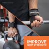 ProFitness Weight Lifting Straps - Wrist Straps for Weightlifting - Padded Workout Wrist Wraps for Men | Lifting Straps Gym as Workout Straps for Men - Weightlifting Wrist Straps (Black/White) view 4