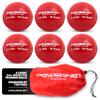 PowerNet 3.2" 6 Pack Weighted Training Balls for Hitting Batting, Build Strength & Muscle, Improve Technique, Training Equipment for Throwing, Softball Size (16 oz - Red) view 1