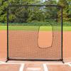 FORTRESS Pitching Screen  Perfect Net & Batting Technique for Pitchers Softball & Baseball - Pitching Screen with Cut-Out Through Net [7ft x 7ft] view 1