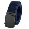 BC Belts Canvas Web Belt Military Style with Black Buckle and Tip 56" Long Many Colors (Navy) view 1
