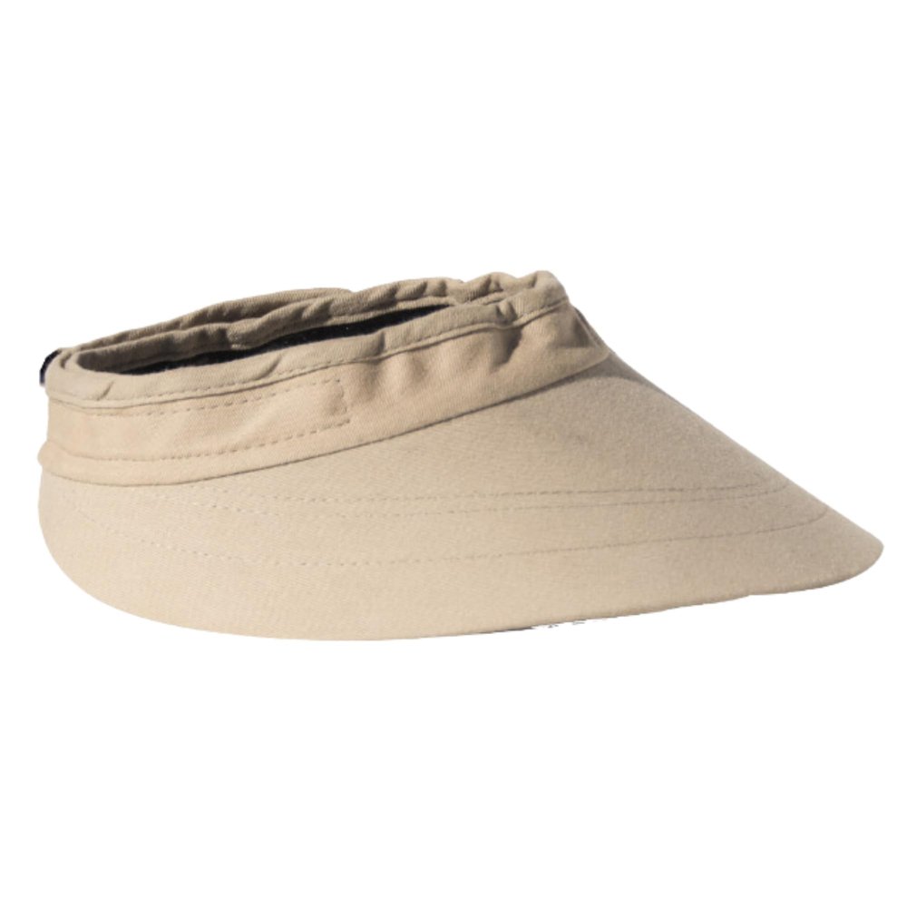 EquiVisor Original 4.5 Sun Visor | Helmet Sun Protection Visor with Patented Gripper System | One Size Fits All | Ideal for Horseback Riding, Biking, Golfing | Mens and Womens Visor Hat | Khaki