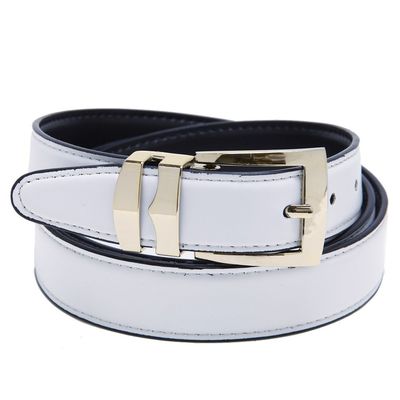 Concitor Reversible Belt Bonded Leather with Removable Gold-Tone Buckle WHITE/Black 30