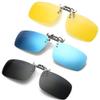 NEWON 3 PACK, Clip on Flip up Polarized Sunglasses For RX Eyeglasses, UV Protection Shades Lens Over Prescription Glasses, Black+Blue mirror+Yellow view 1
