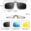 NEWON 3 PACK, Clip on Flip up Polarized Sunglasses For RX Eyeglasses, UV Protection Shades Lens Over Prescription Glasses, Black+Blue mirror+Yellow view 2