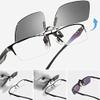 NEWON 3 PACK, Clip on Flip up Polarized Sunglasses For RX Eyeglasses, UV Protection Shades Lens Over Prescription Glasses, Black+Blue mirror+Yellow view 3