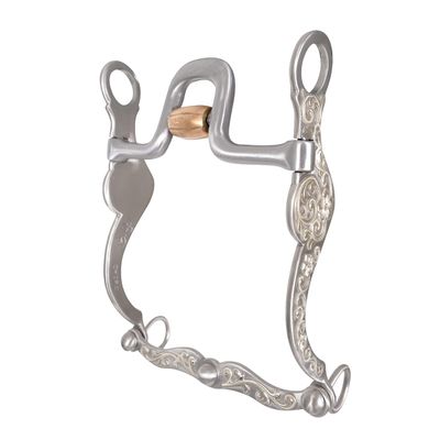 Les Vogt Versatility Shank Cowhorse Bit w/ Flat Port Roller