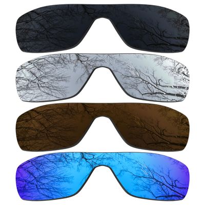Set of 4 Polarized Replacement Lenses for Oakley Oil Rig Pack-BSBI1