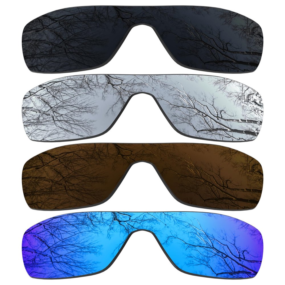Set of 4 Polarized Replacement Lenses for Oakley Oil Rig Pack-BSBI1