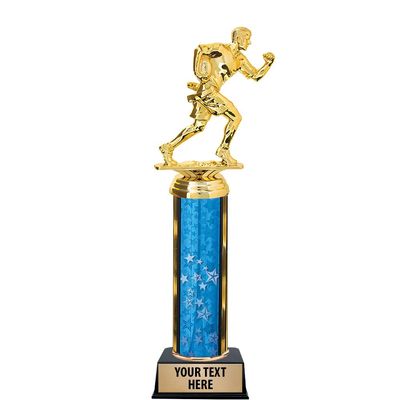 Crown Awards 11.25" Flag Football Trophy Award - Male Football Trophies with Customized Text