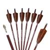 PANDARUS Archery 31-Inch Carbon Hunting Arrows, 4-Inch Turkey Feather Fletching with Replaceable Points, Targeting Practice Arrows Spine 500 for Recurve & Traditional Bows (6 Pack) view 1