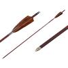 PANDARUS Archery 31-Inch Carbon Hunting Arrows, 4-Inch Turkey Feather Fletching with Replaceable Points, Targeting Practice Arrows Spine 500 for Recurve & Traditional Bows (6 Pack) view 3