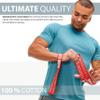 WARM BODY COLD MIND V1 Lifting Wrist Straps for Olympic Weightlifting - Rated at 660 lb - Hand Wraps for Powerlifting, Weight Lifting, Bodybuilding Functional/Cross Training, Deadlift Gym Bar, Cotton view 3