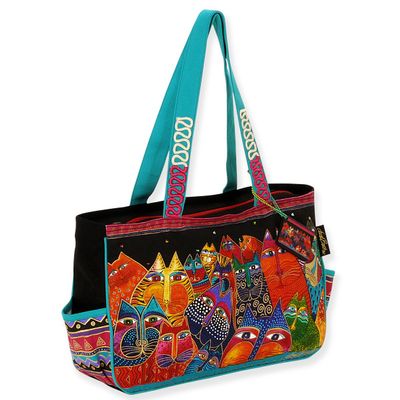Laurel Burch Fantasticats Tote (Fantasticats) ,Multicolored, Medium