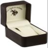 U.S. Polo Assn. Men's Brown Dial Watch with Gold-Tone Bezel and Croc-Embossed Strap  Analog Quartz Timepiece in Gift Box Fits Wrists 5.5"-8" with 44mm Silver-Tone Case view 3