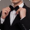 boxed-gifts Mens Clip On Bow Tie - Solid Color Bowties for Men - Black view 2