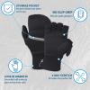 TrailHeads Womens Power Stretch Convertible Mittens,small/medium, Black view 4