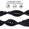 SANWA 24mm Black Silicone Rubber Watch Strap Band Stainless Steel Buckle for Fossil Watch view 4