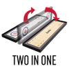Franklin Sports 2-in-1 Shuffleboard Table and Curling Set - Portable Tabletop Set Includes 8 Rolling Mini Pucks - 45" view 3