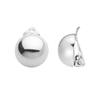 Ritastephens Sterling Silver Shiny Round Clip-on Earrings 14mm view 1