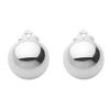 Ritastephens Sterling Silver Shiny Round Clip-on Earrings 14mm view 2