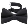 Men's Classic Formal 100% Wool Black Backless Tuxedo Vest Includes Bow Tie (Small - XLarge (Adjustable)) view 3