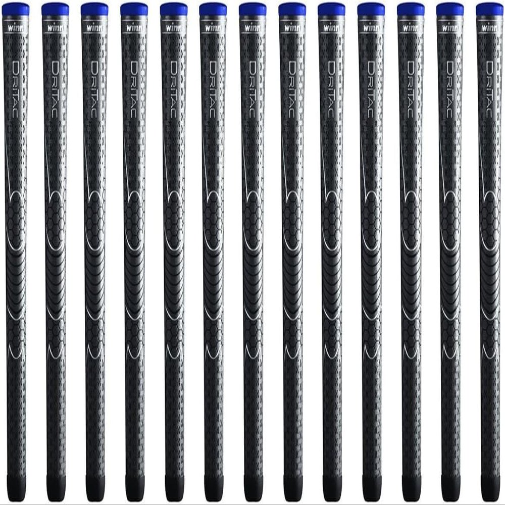 Winn Golf Grip DriTac Midsize -1/16", Non-Slip Cushioned Comfort, Moisture-Wicking, Shock Absorption, AVS Technology, Tacky All Weather (Midsize, 13 Pack)