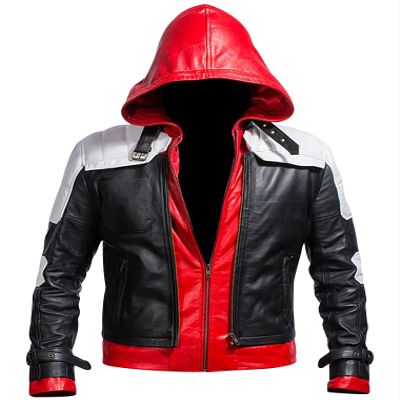 Arkham Knight Red Hood Jason Todd Hoodie Jacket (Medium, White)