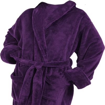 Tri Color Robes Plush Microfiber Purple Customizable Full Monogrammed Bathrobes Christmas Gifts Her Him