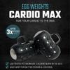 Handheld Weights Cardio Max 3.0 lbs (2 Eggs, 1.5 b Each) Stainless Steel Set (Black) + Free E-Book Workout Guide. Palm-Centered with Secure Grip Keep Your Natural Motion. view 1